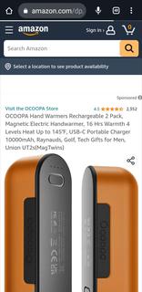 OCOOPA Hand Warmers Rechargeable 2 Pack, Magnetic Electric Hand