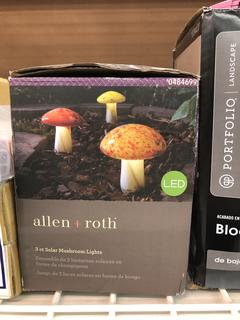 allen roth solar mushroom lights