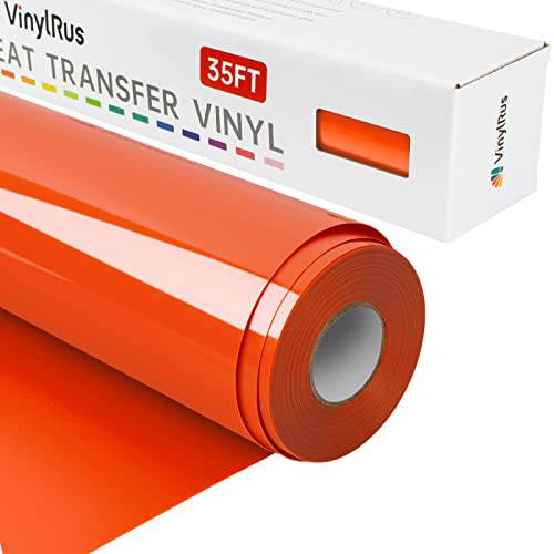 VinylRus Heat Transfer Vinyl-12” x 35ft Red Orange Iron on Vinyl Roll for  Shirts HTV Vinyl for Silhouette Cameo Cricut Easy to Cut & Weed Auction