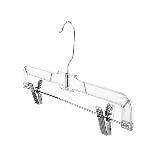 Clear Plastic Pant and Skirt Hanger w/Clips