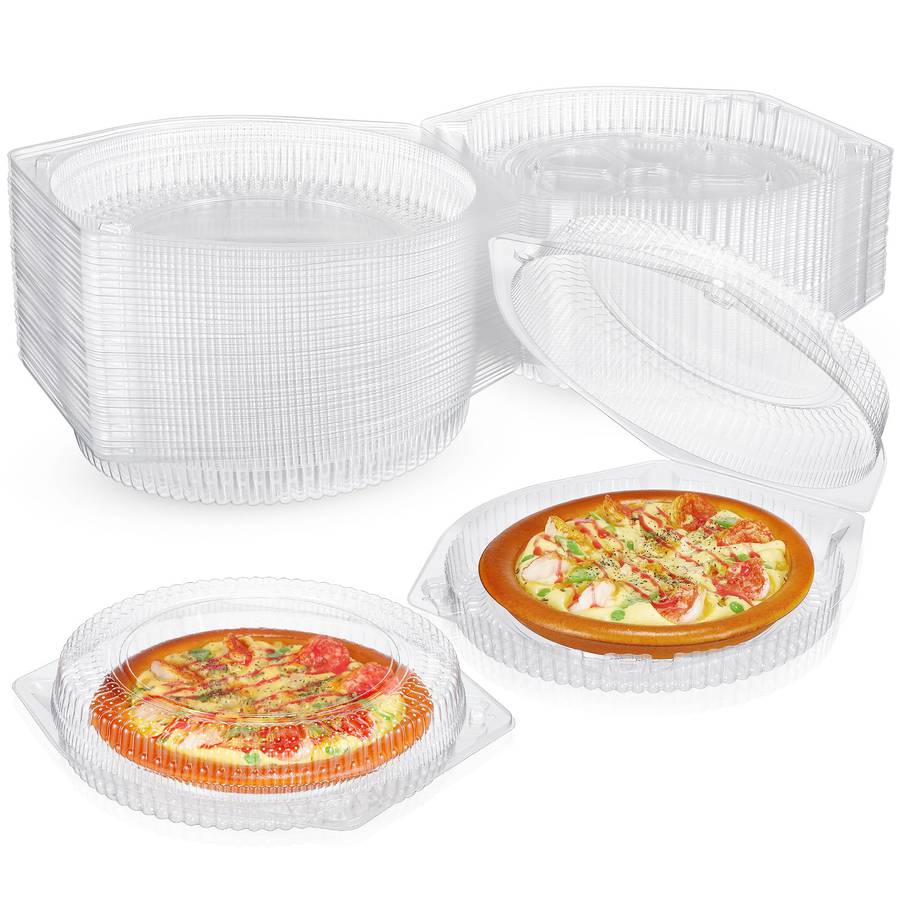 Harloon 40 Pcs 9 inch Plastic Disposable Pie Containers with Hinged Locking  Lids Round Pie Keepers Clear Pie Carrier Clamshell Flan Cake Container for  Food Transport Suitable for Food Within 8.5 in Auction